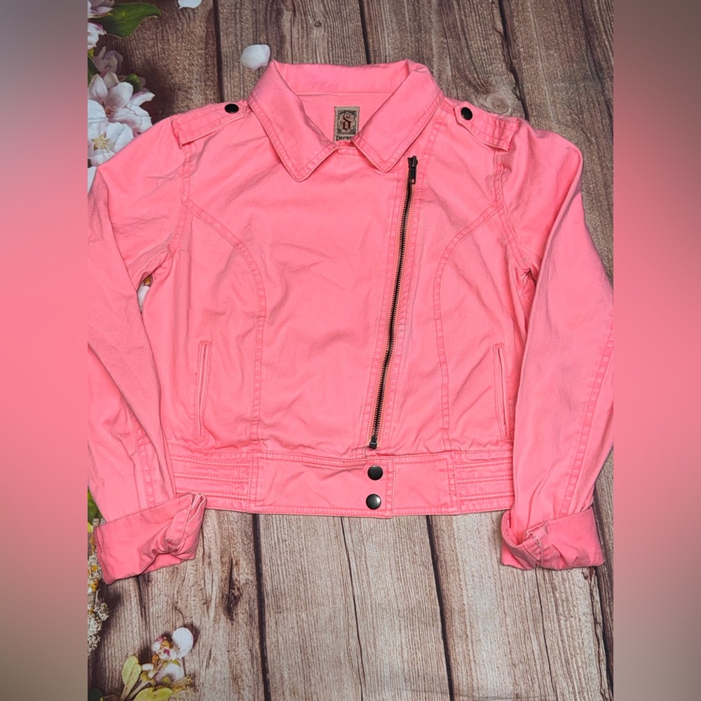 Decree Pink Denim Jean Jacket - Picture 1 of 4